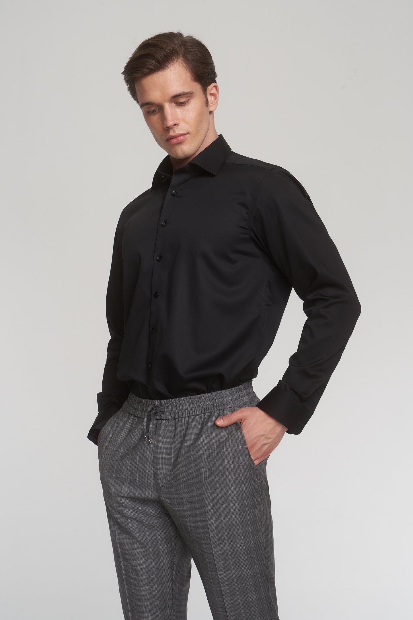 Black Non Iron Slim Fit Shirt